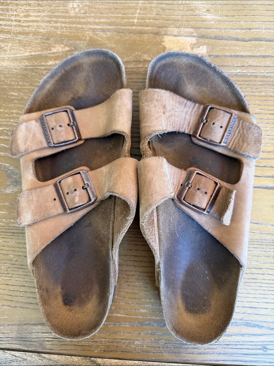 Birkenstock Other - Birkenstock Men's Double Strap Suede Sandals - Tan